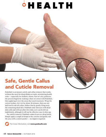 Podosafe nos EUA - Reportagem Nails Magazine Out/18